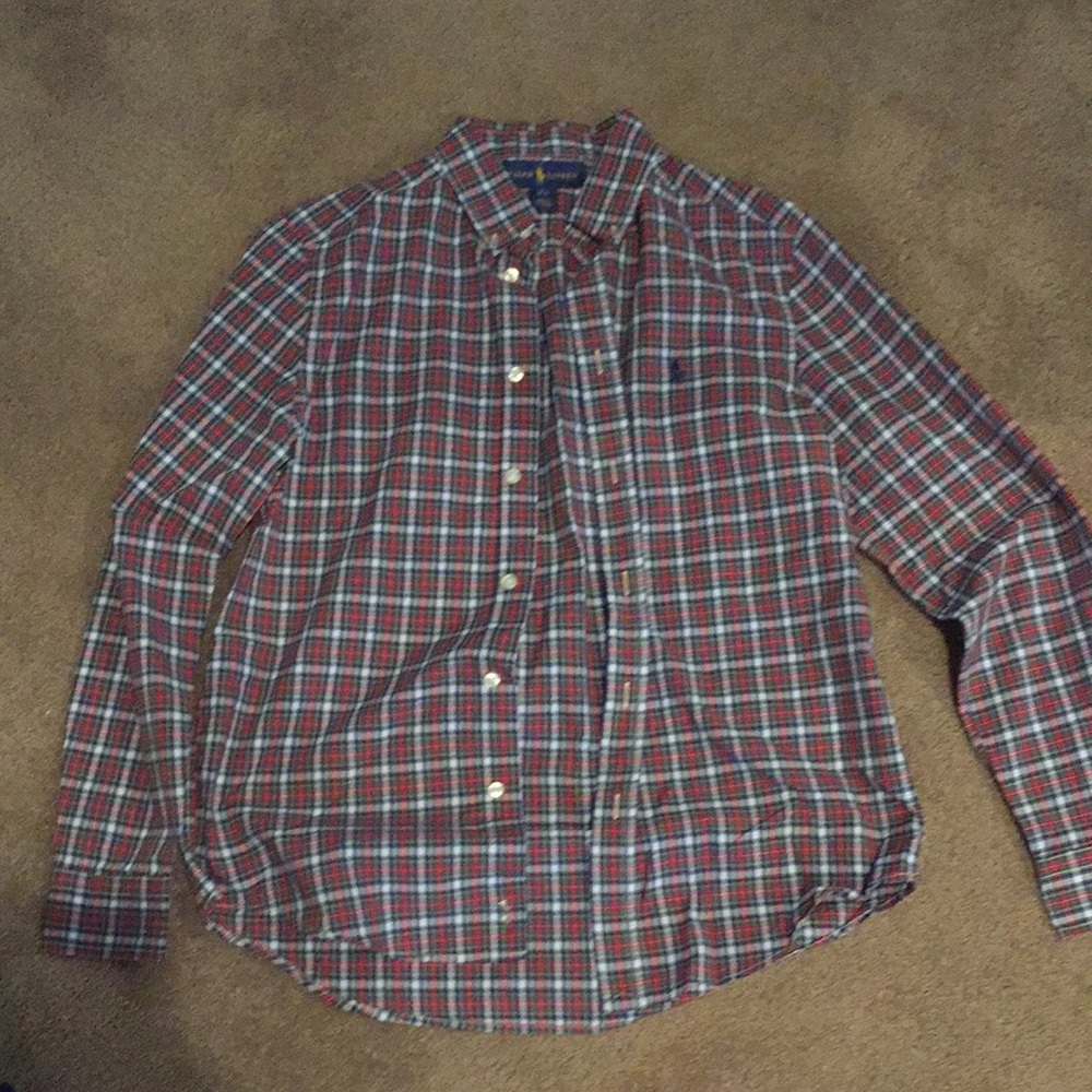 Boys Ralph Lauren long sleeve shirt. Size L/14-16